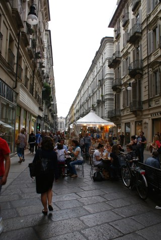 The rain-soaked streets of Turin